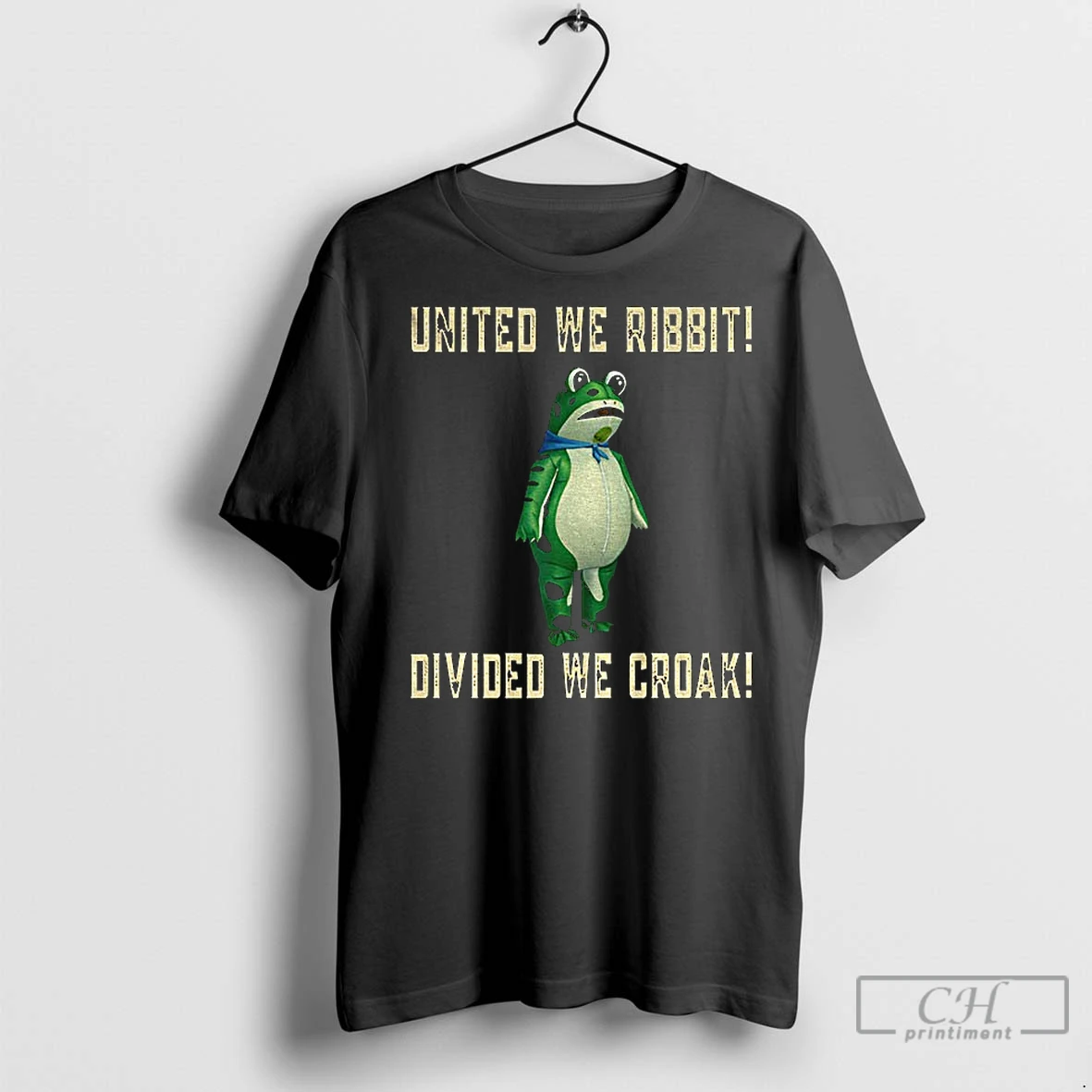 Classic United We Ribbit Divided We Croak Frog Of Portland 2025 T Shirt