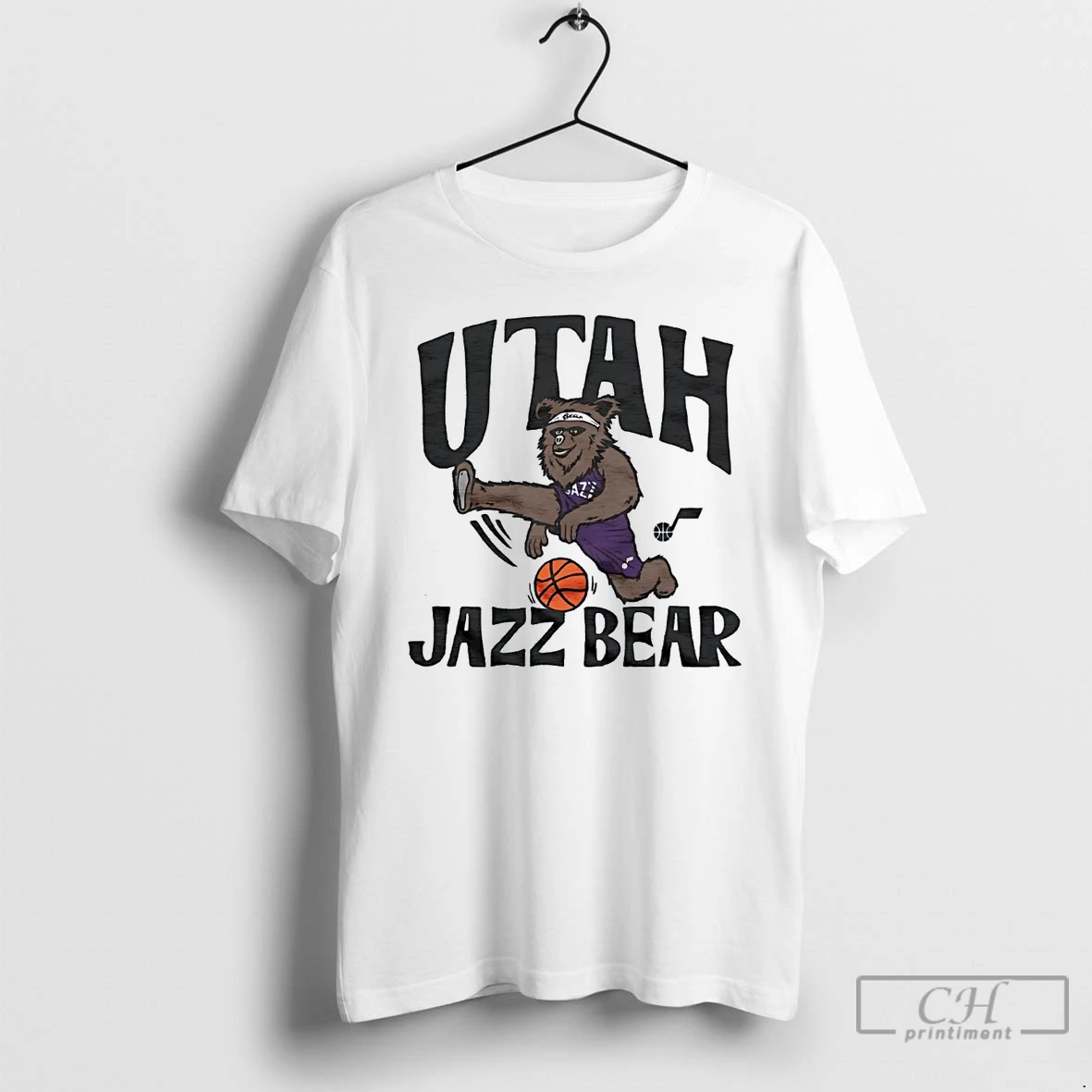 Classic Utah Jazz Bear Crossover T Shirts Hoodie