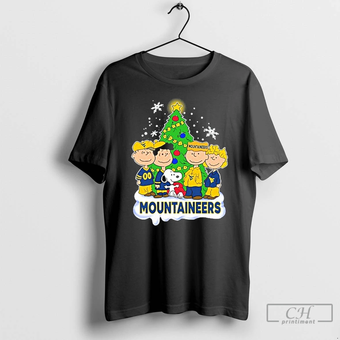 Classic West Virginia Mountaineers X The Peanuts Merry Christmas T Shirts Hoodie