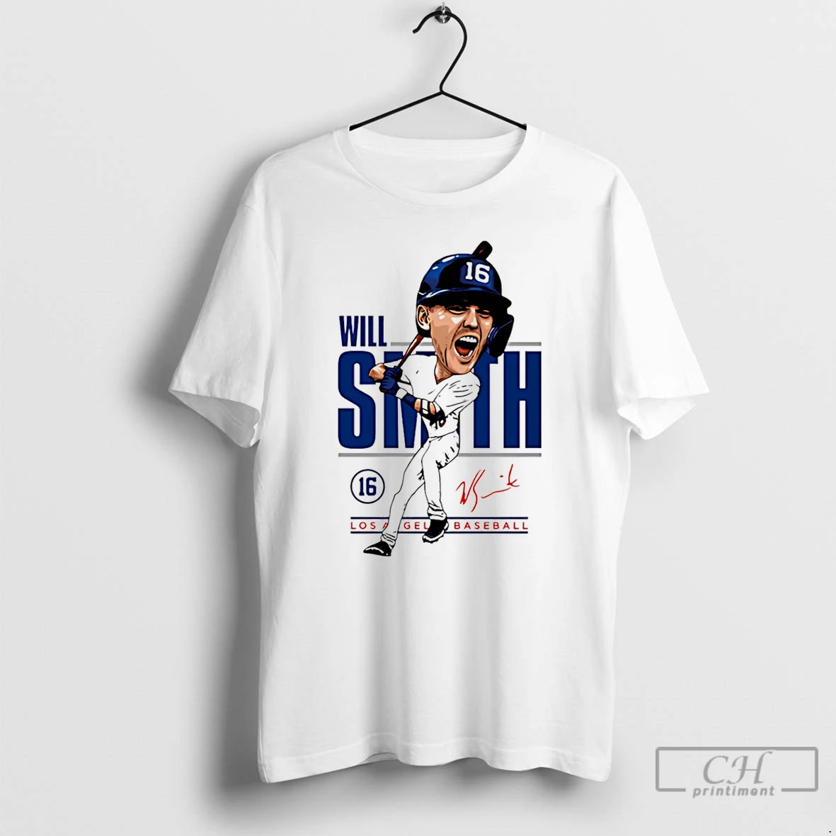 Classic Will Smith Los Angeles Dodgers Caricature 2025 T Shirts Hoodie Longsleeve