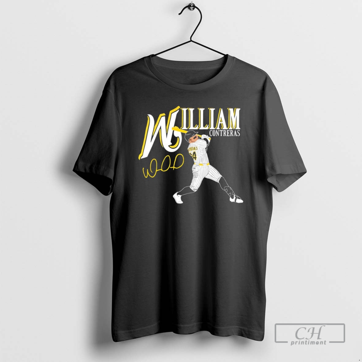 Classic William Contreras Milwaukee Brewers Baseball Signature Tee Sweater Hoodie
