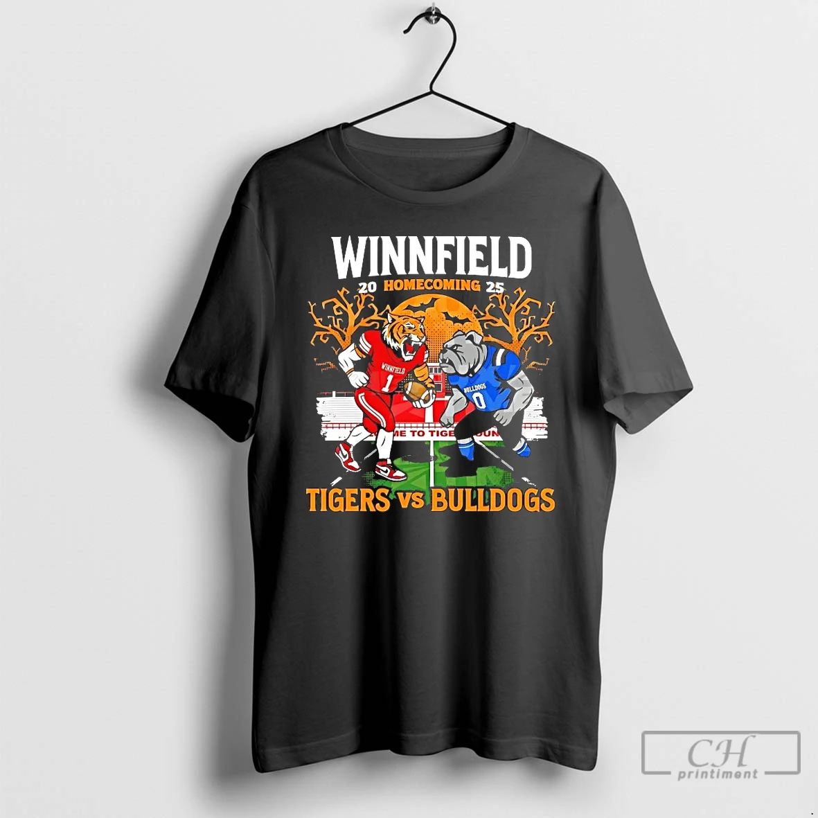 Classic Winnfield Tigers Vs Bulldogs Homecoming 2025 T Shirts Hoodie