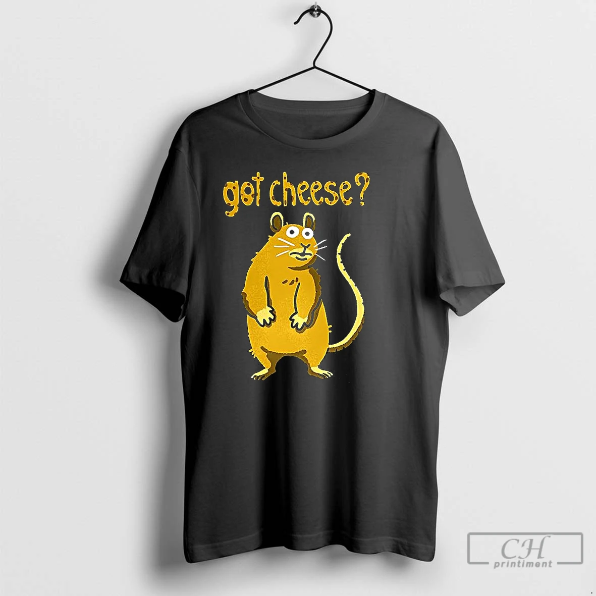 Classic Yellow Mouse Got Cheese Cartoon T Shirts Hoodie