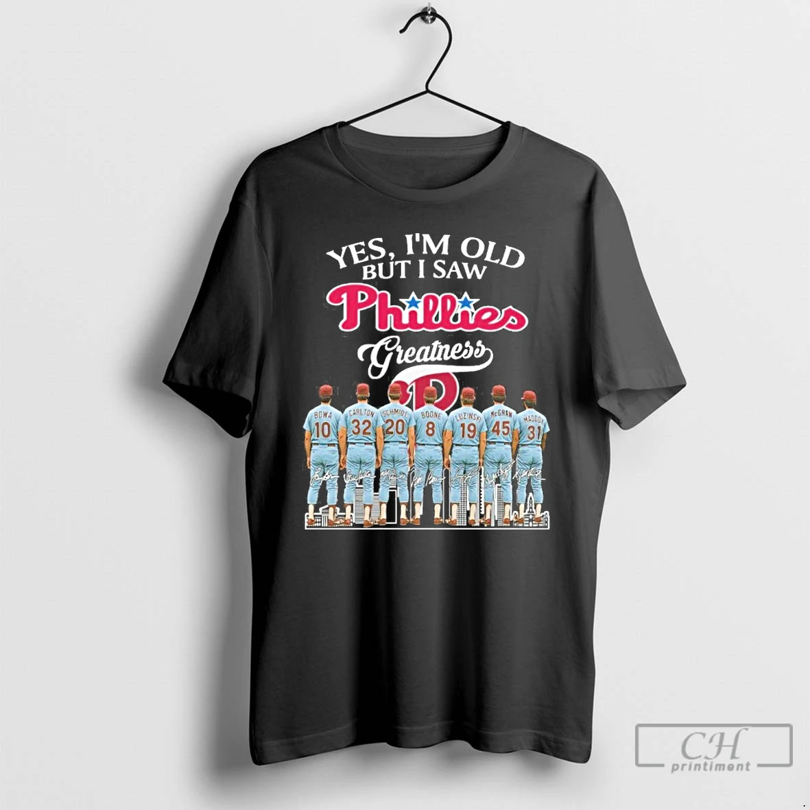 Classic Yes Im Old But I Saw Phillies Greatness Player Signature T Shirts Hoodie