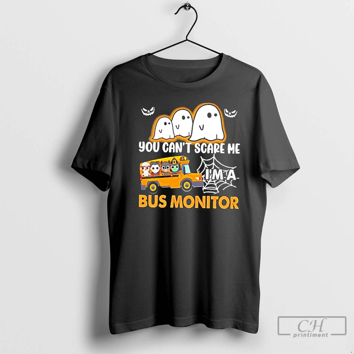 Classic You Cant Scare Me Im A Bus Monitor Halloween T Shirts Hoodie
