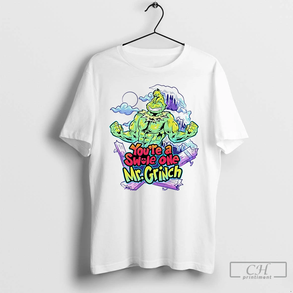 Classic Youre A Swole One Mr Grinch White T Shirts Hoodie