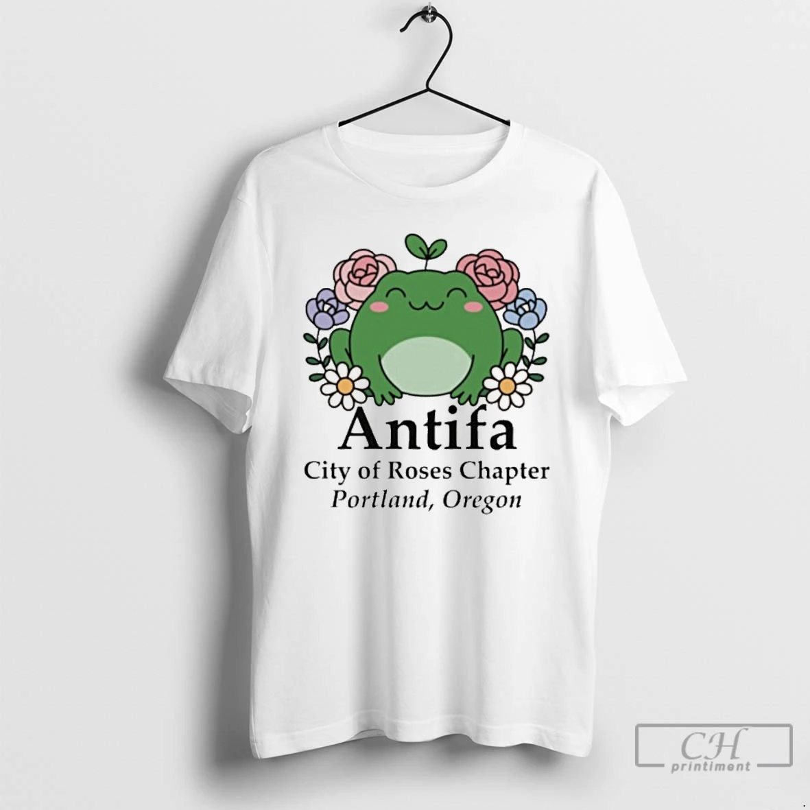 Classic Antifa Frog Protest Portland City Of Roses T Shirts Hoodie