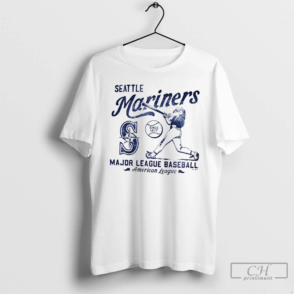 Classic Ztuho6ci Seattle Mariners Since 1977 Major League Baseball American League Mens White Tee T Shirts Hoodie