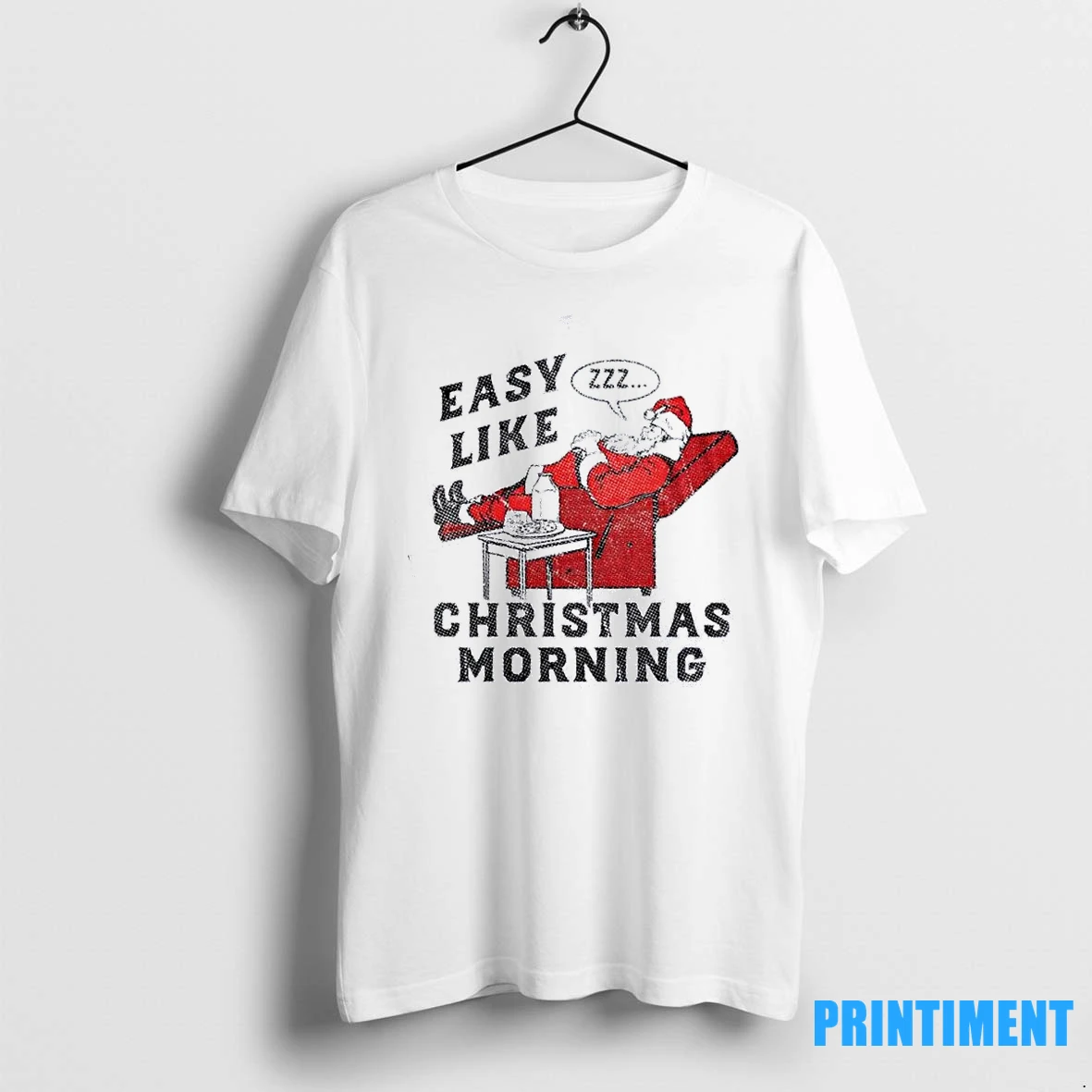 Easy Like Christmas Morning Sarcastic Santa Graphic Novelty Tshirts Sweater Hoodie