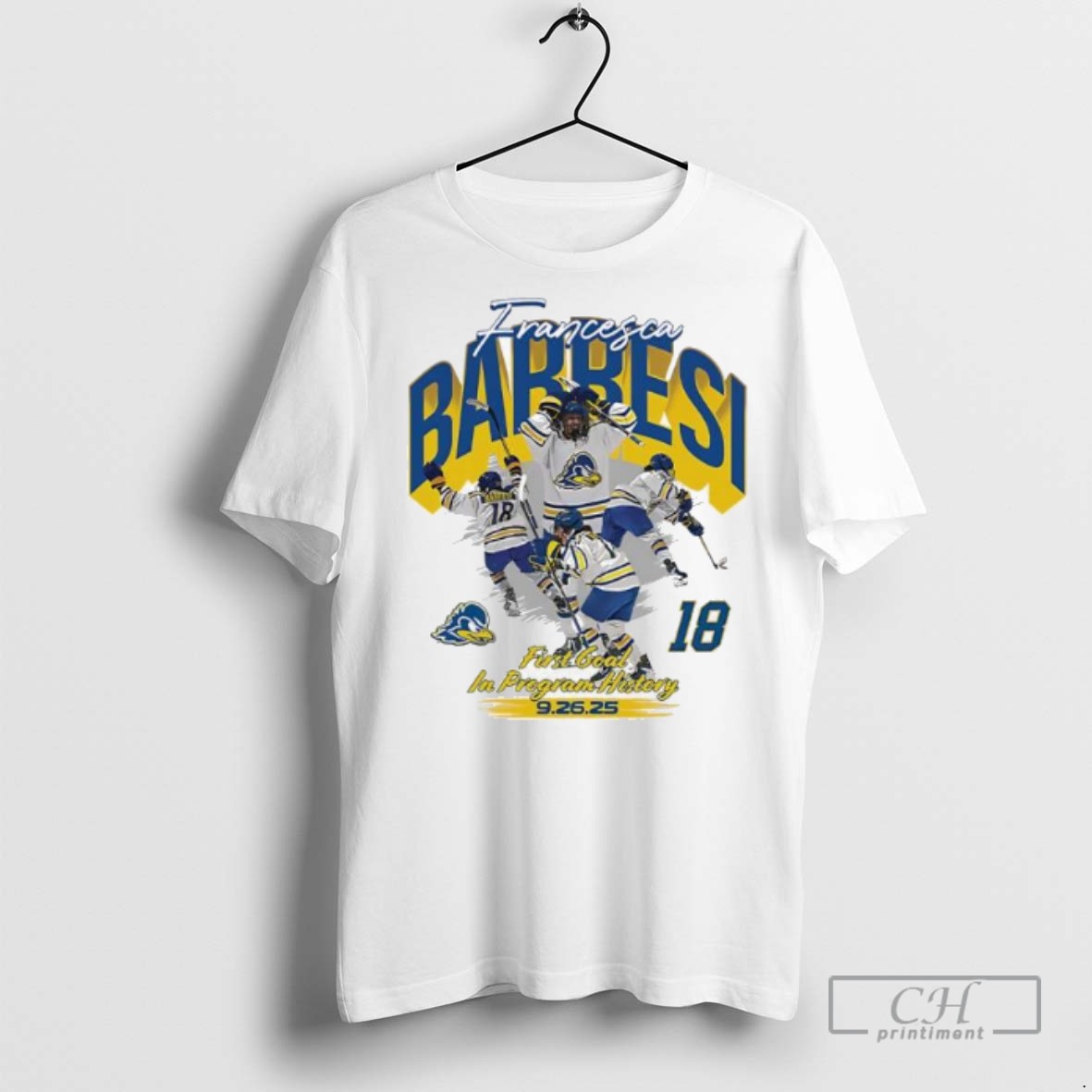 Francesca Barresi Ncaa Ice Hockey First Goal In Program History Sept 26th 2025 Graphic T Shirts