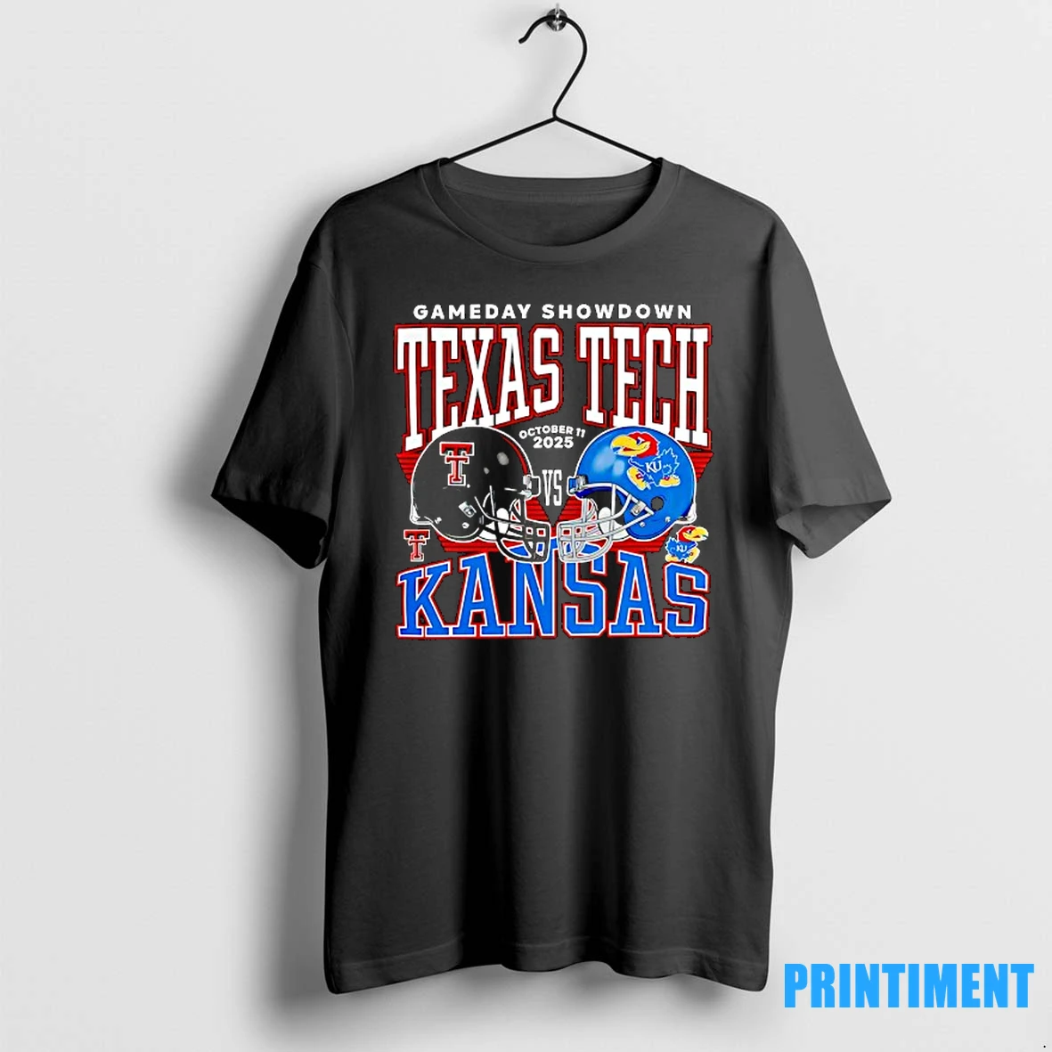 Gameday Showdown Texas Tech Red Raiders Vs Kansas Jayhawks 2025 Tshirts Sweater Hoodie