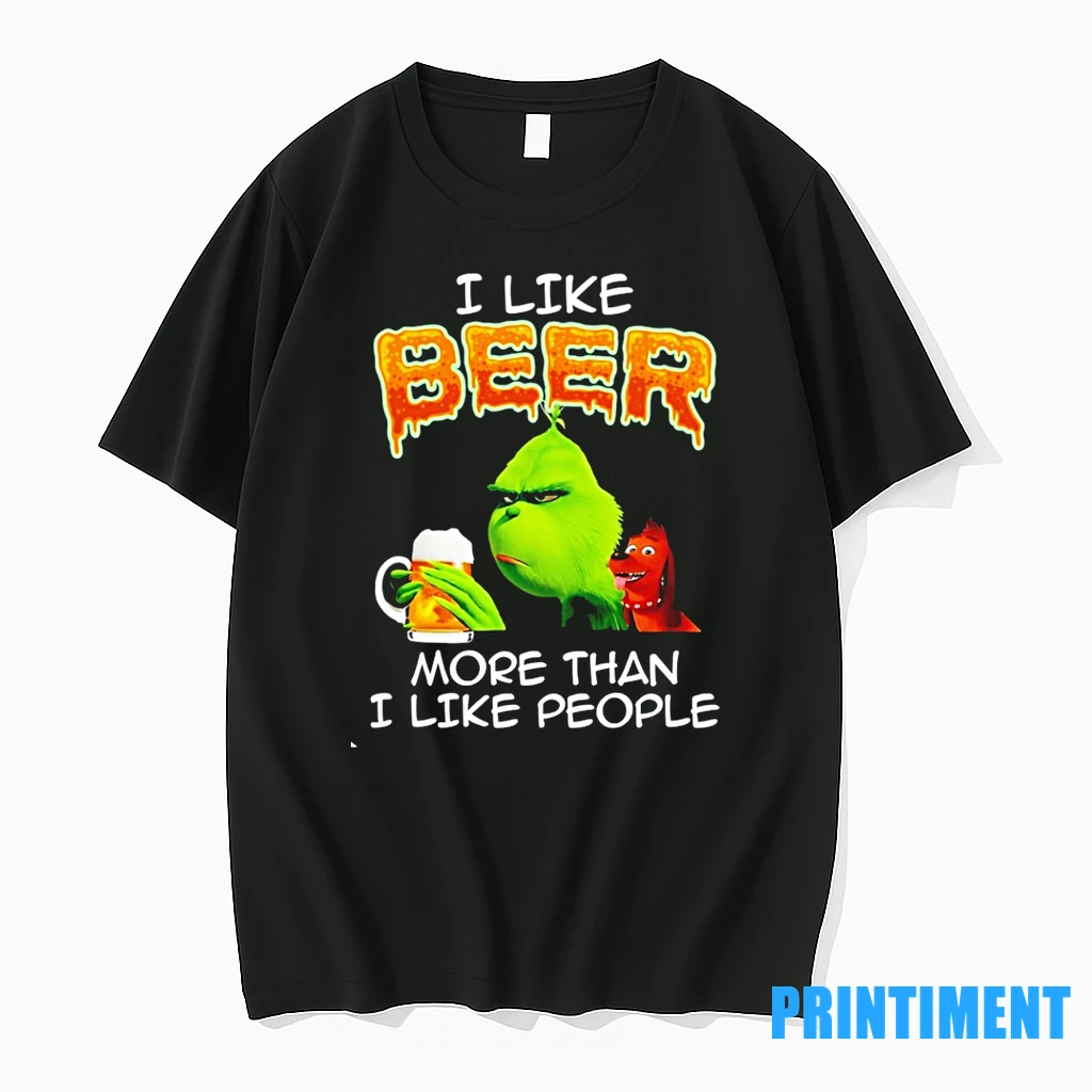 Grinch I Like Beer More Than I Like People Tshirts Sweater Hoodie