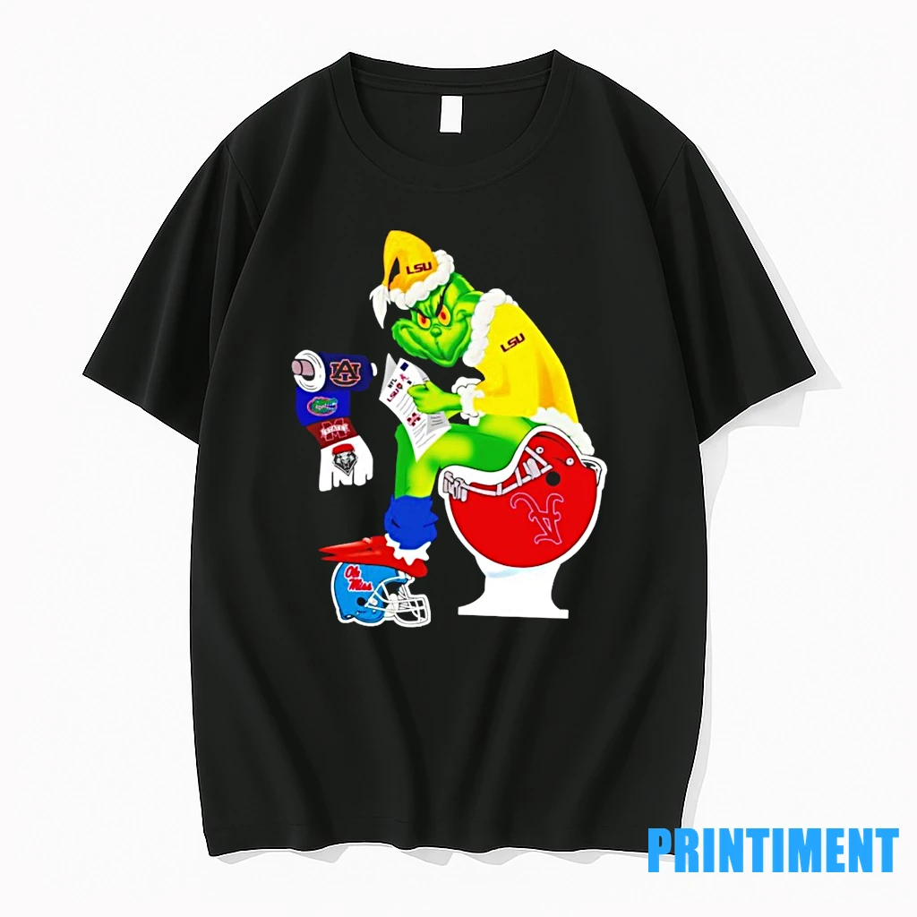 Grinch Lsu Toilet Alabama Crimson Tide Helmet Ole Miss Rebels Tshirts Sweater Hoodie