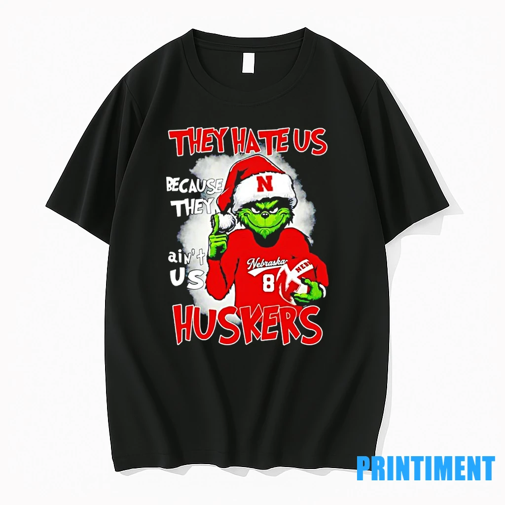 Grinch They Hate Us Because They Aint Us Nebraska Cornhuskers Tshirts Sweater Hoodie