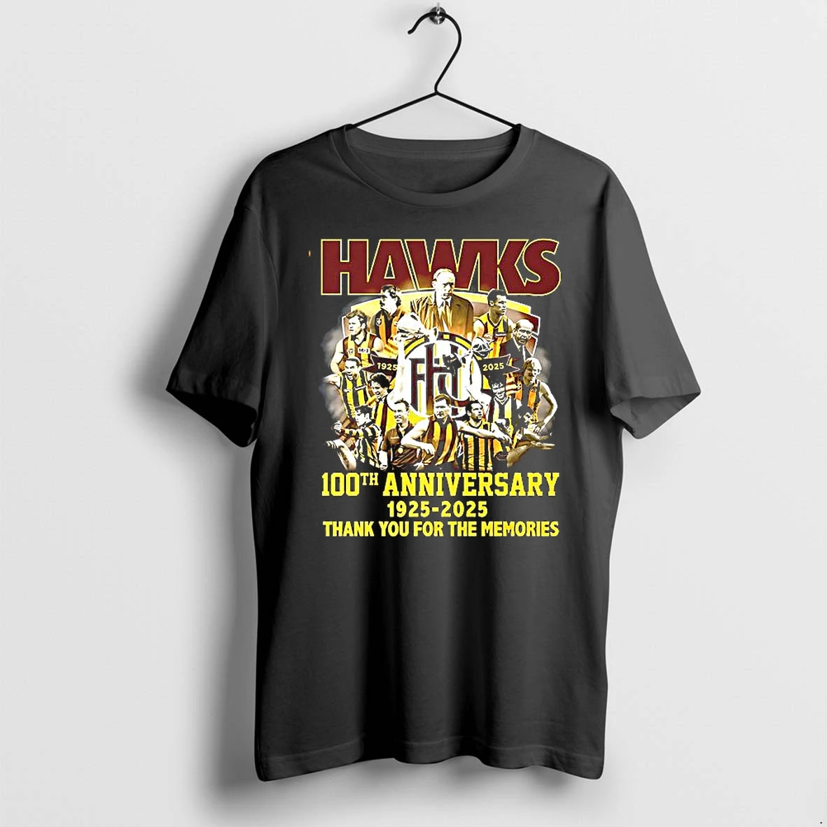 Hawks 100th Anniversary 1925 2025 Thank You For The Memories Tshirts Sweater Hoodie