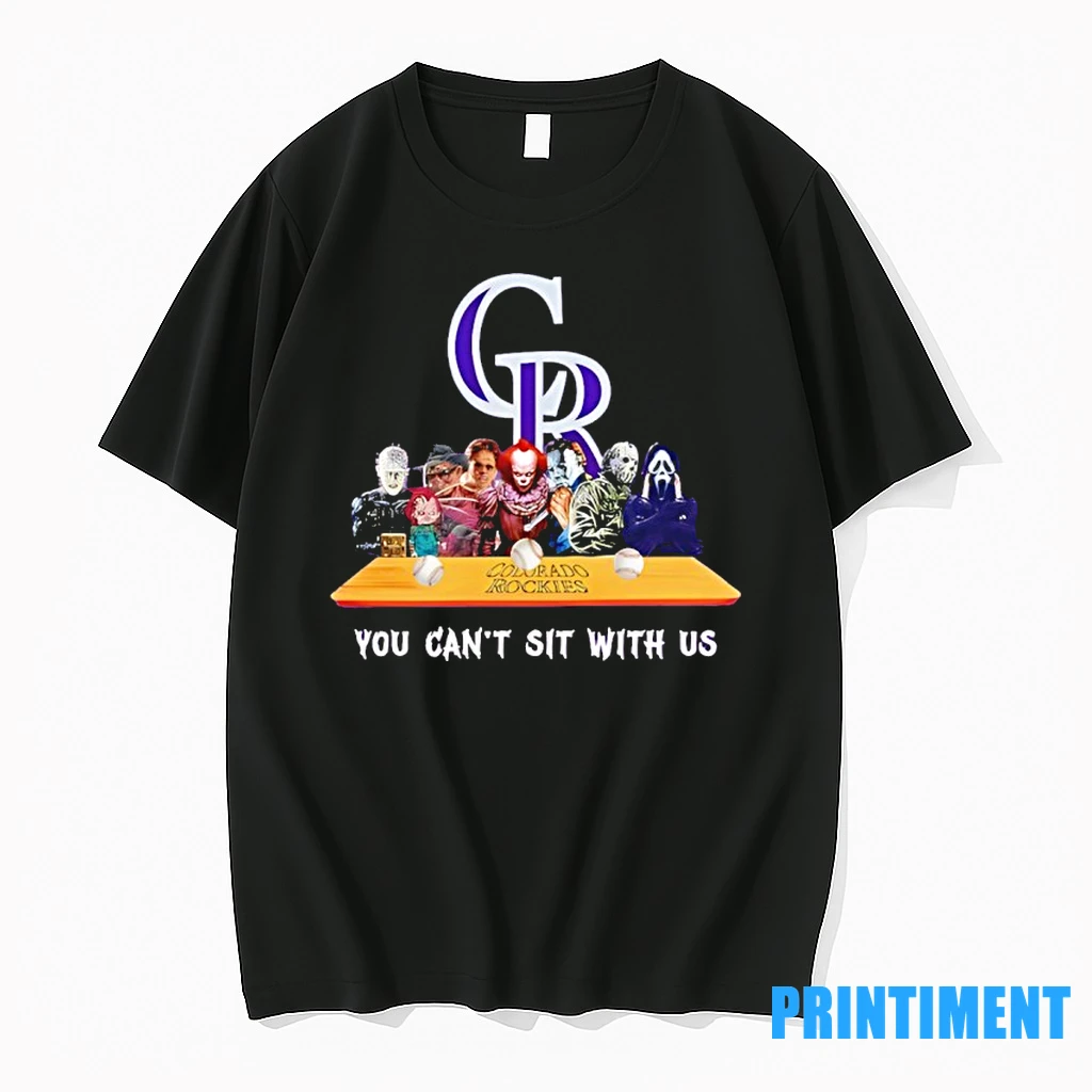 Horror Movie Characters You Cant Sit With Us Colorado Rockies Halloween Tshirts Sweater Hoodie