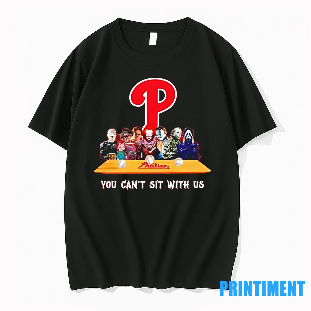 Horror Movie Characters You Cant Sit With Us Philadelphia Phillies Halloween Tshirts Sweater Hoodie