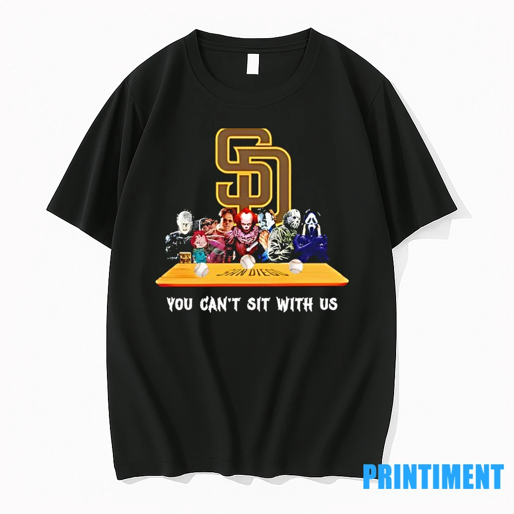 Horror Movie Characters You Cant Sit With Us San Diego Padres Halloween Tshirts Sweater Hoodie