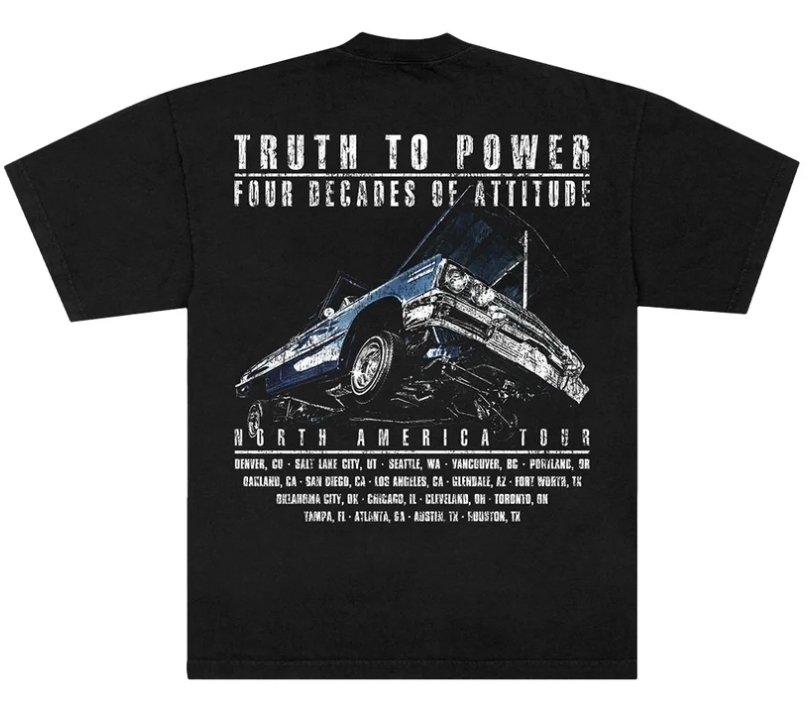 Ice Cube Truth To Power Impala Tour 2025 Graphic 2-Sided Shirt back