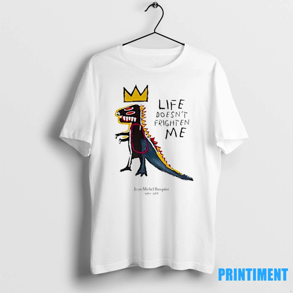 Jean Michel Basquiat Dinosaur Life Doesnt Frighten Me Tshirts Sweater Hoodie