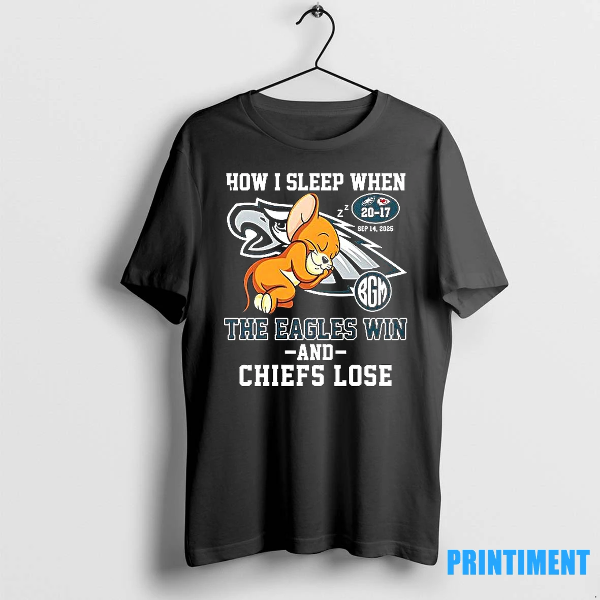Jerry Mouse How I Sleep When The Eagles Win And Chiefs Lose Tshirts Sweater Hoodie