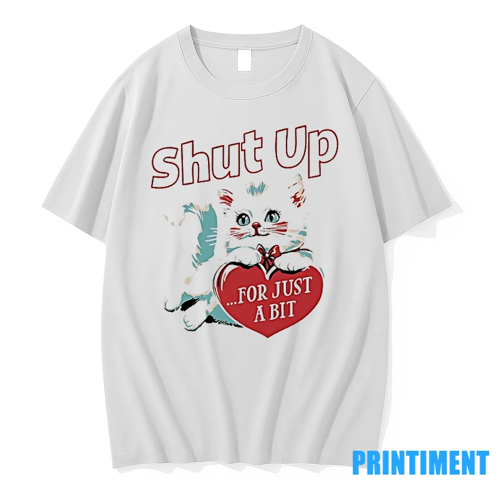Kitten Shut Up For Just A Bit Heart Valentines Day Tshirts Sweater Hoodie