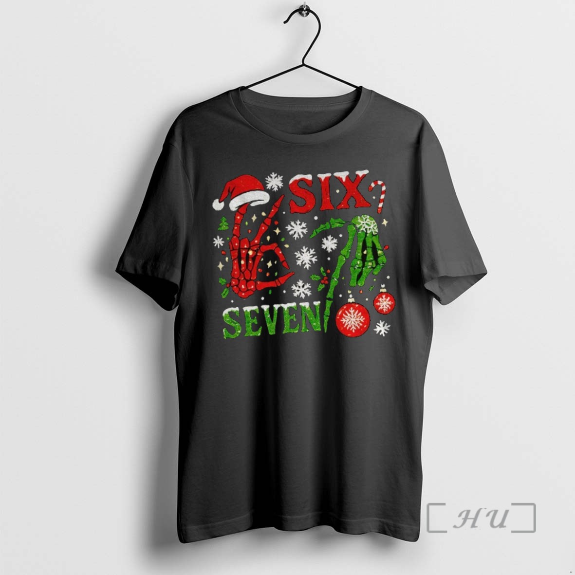 Limited Edition 6 7 7 6 Christmas Skeleton Tee Shirt Sweater Hoodie