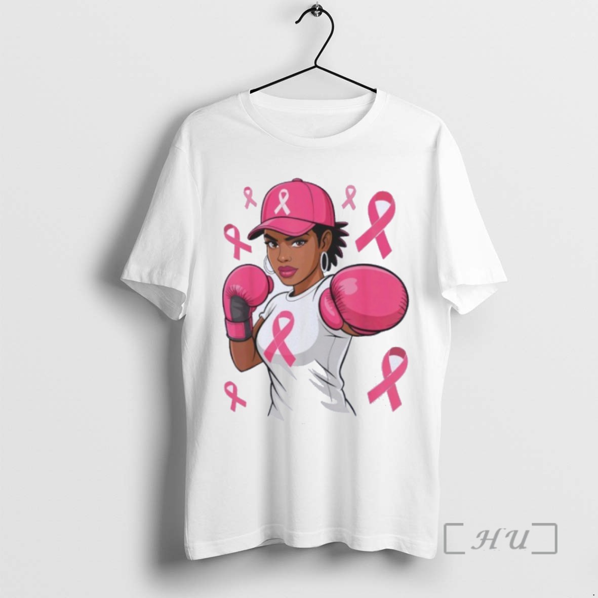 Limited Edition American Women Black African Fight Breast Cancer Pink Ribbon T Shirts Sweater Hoodie
