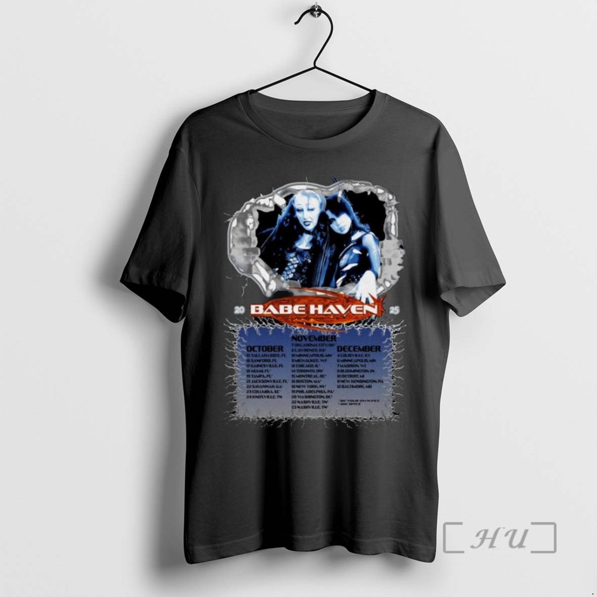 Limited Edition Babe Haven Oct Nov Dec 2025 Tour Long Sleve Tee Shirt Sweater Hoodie