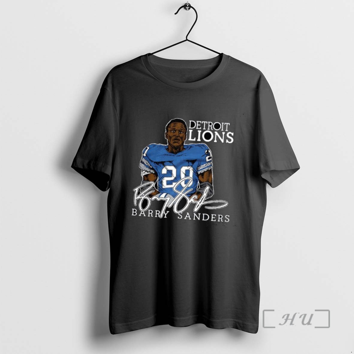 Limited Edition Barry Sanders Detroit Lions Football Retired Player Classic Caricature Signature T Shirts Sweater Hoodie