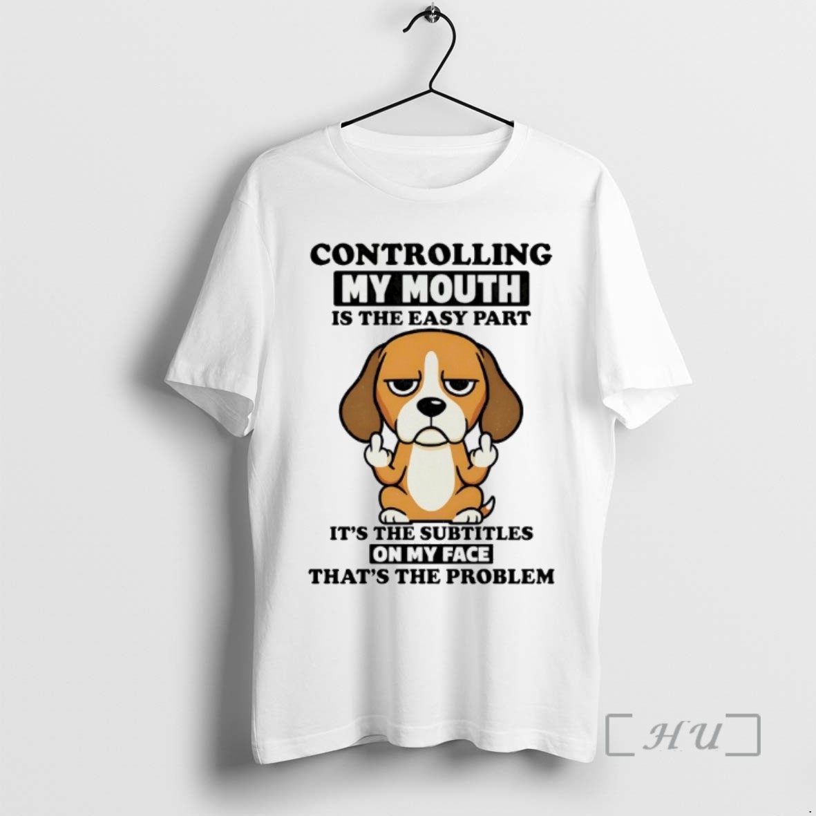 Limited Edition Beagle Controlling My Mouth Is The Easy Part Tee Shirt Sweater Hoodie