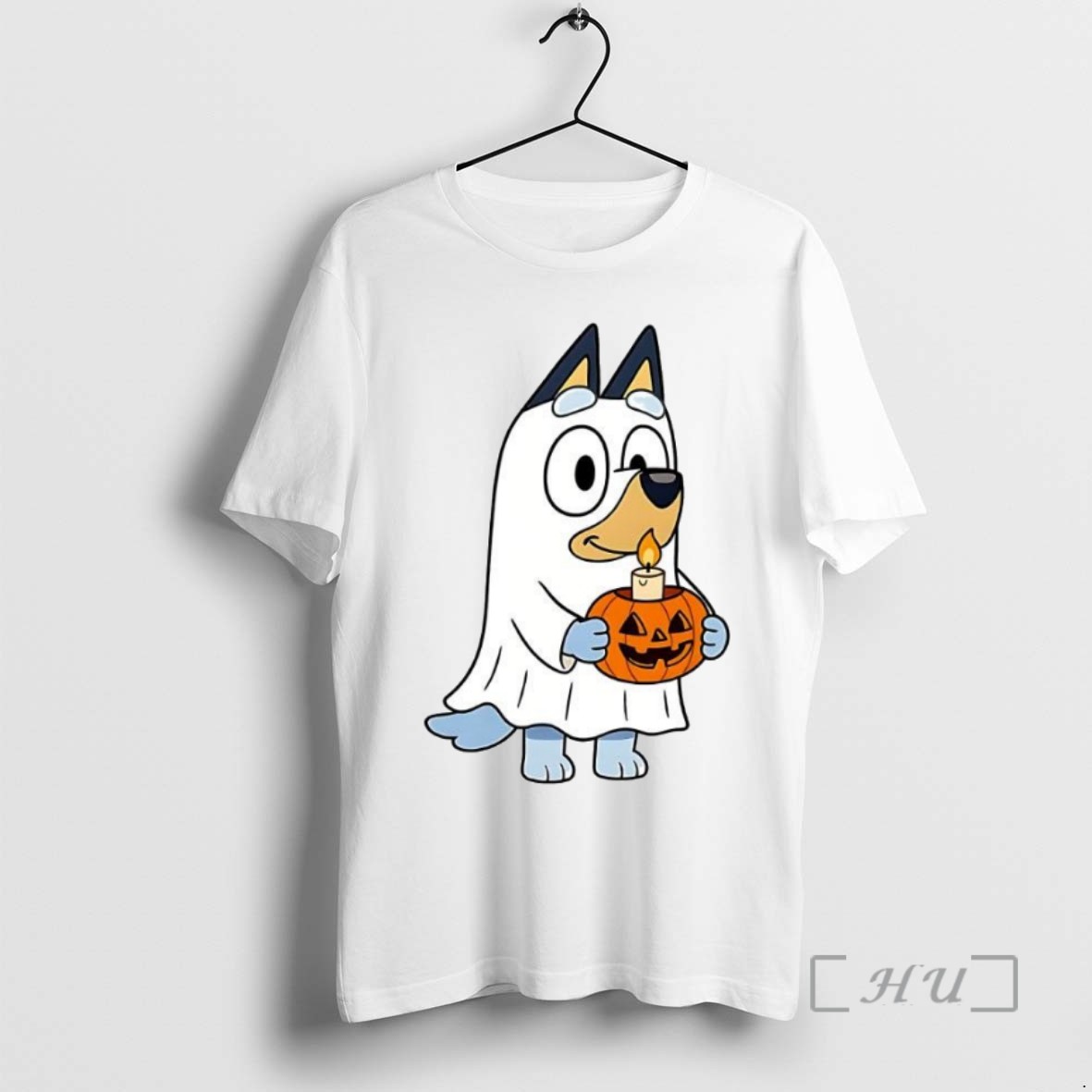 Limited Edition Bluey Halloween Ghost Bluey Pumpkin Cartoon Tee Shirt Sweater Hoodie
