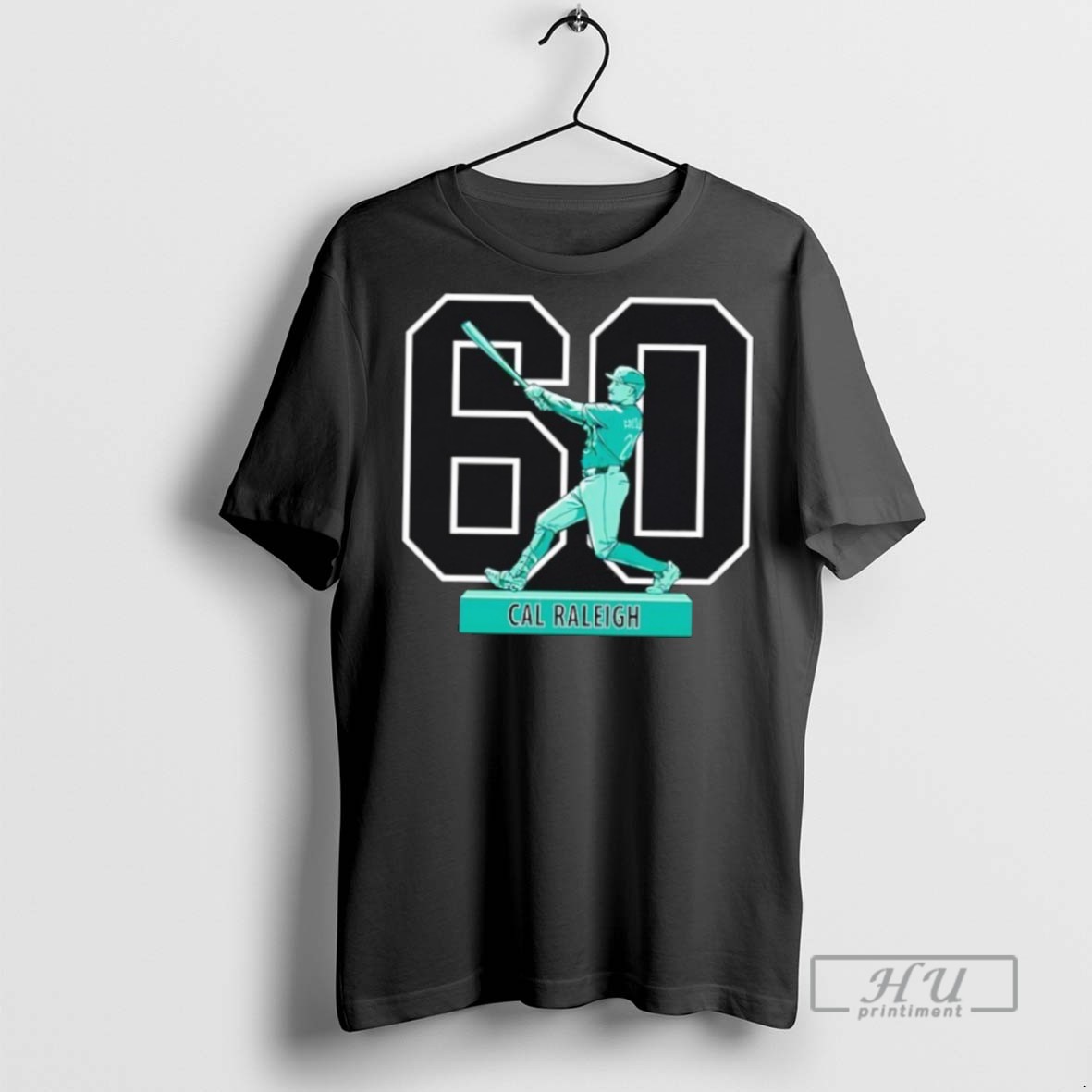 Limited Edition Cal Raleigh 60th Home Run Season Graphic Tee Shirt Sweatshirt Hoodies