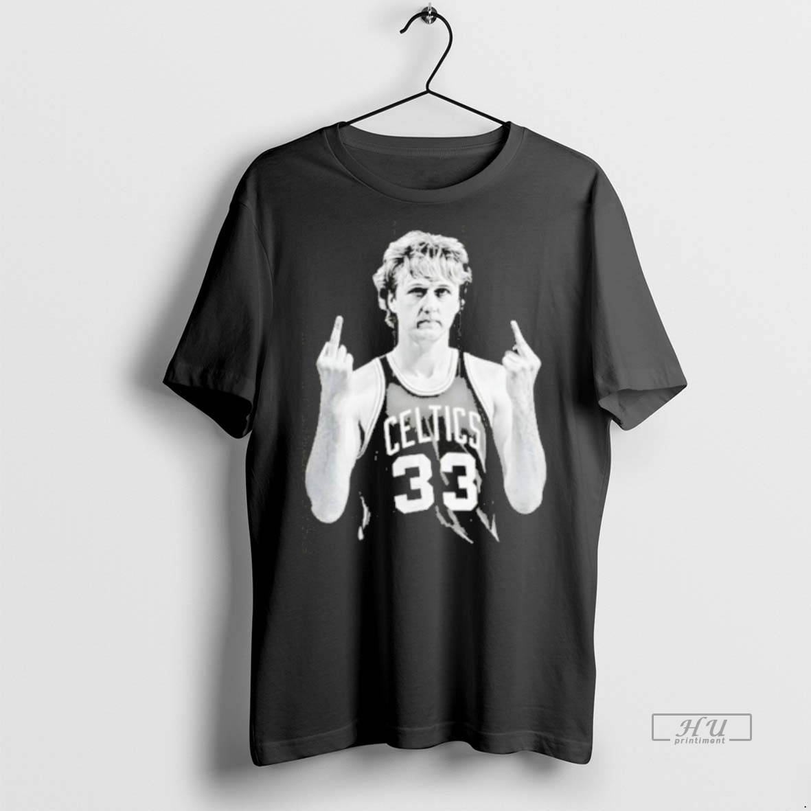 Limited Edition Celtics Larry Bird Middle Finger Tee Shirt Sweater Hoodie