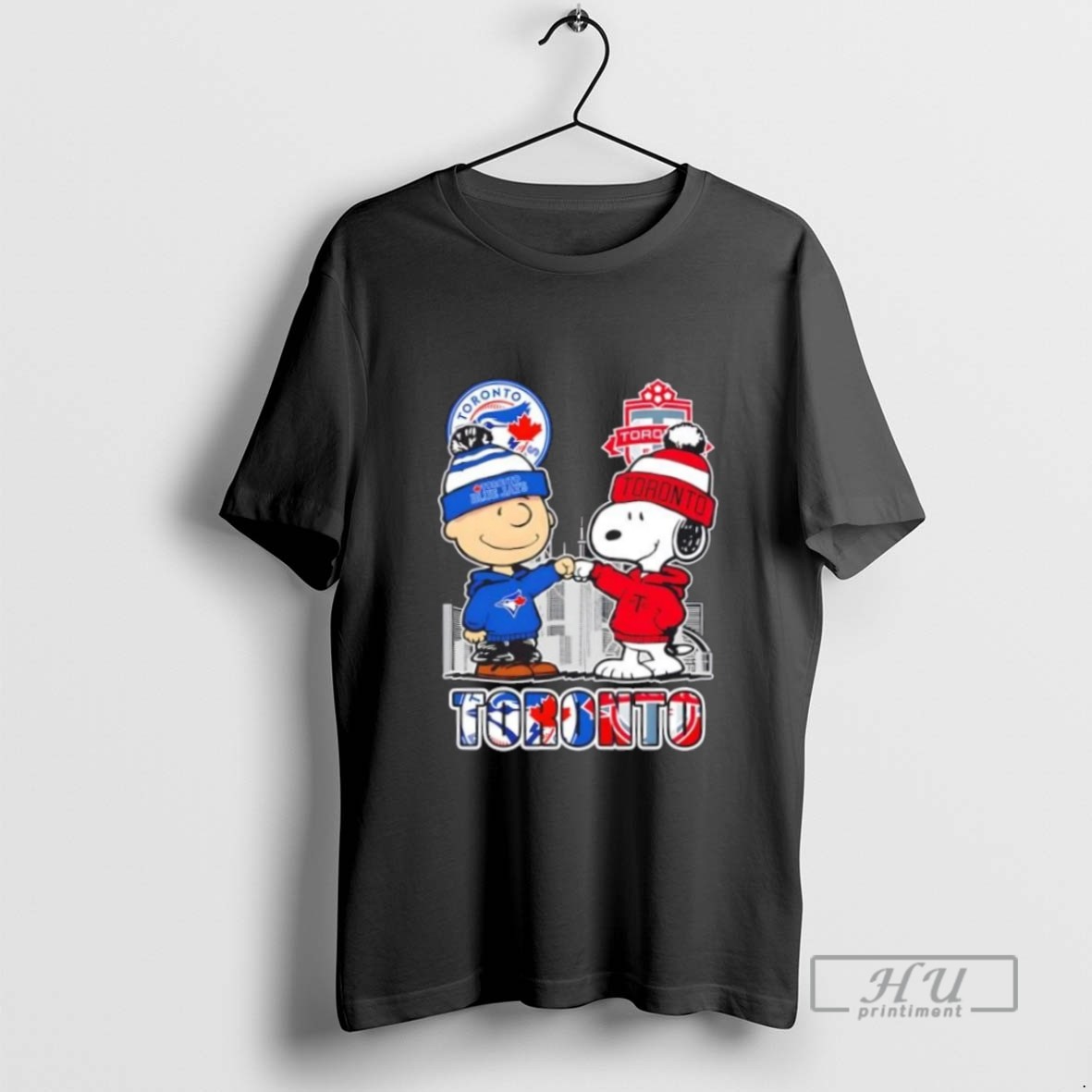 Limited Edition Charlie Brown And Snoopy Toronto Sports Blue Jays X Fc Skyline Graphic Tee Shirt Sweatshirt Hoodies