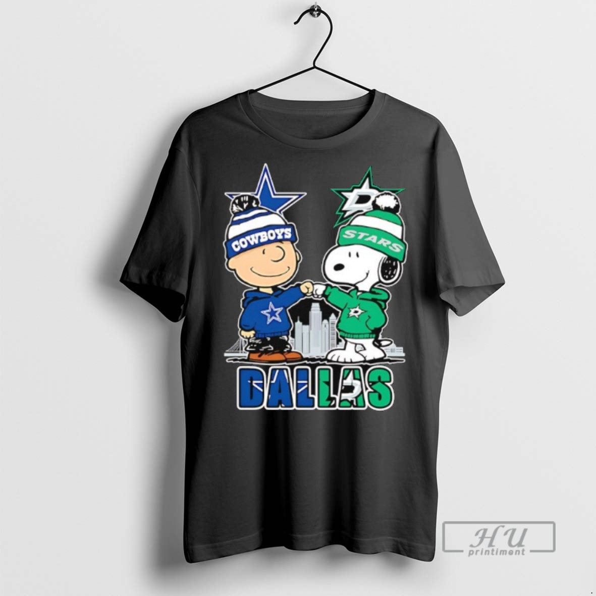 Limited Edition Charlie Brown And Snoopy X Dallas Cowboys And Dallas Stars Graphic Tee Shirt Sweatshirt Hoodies