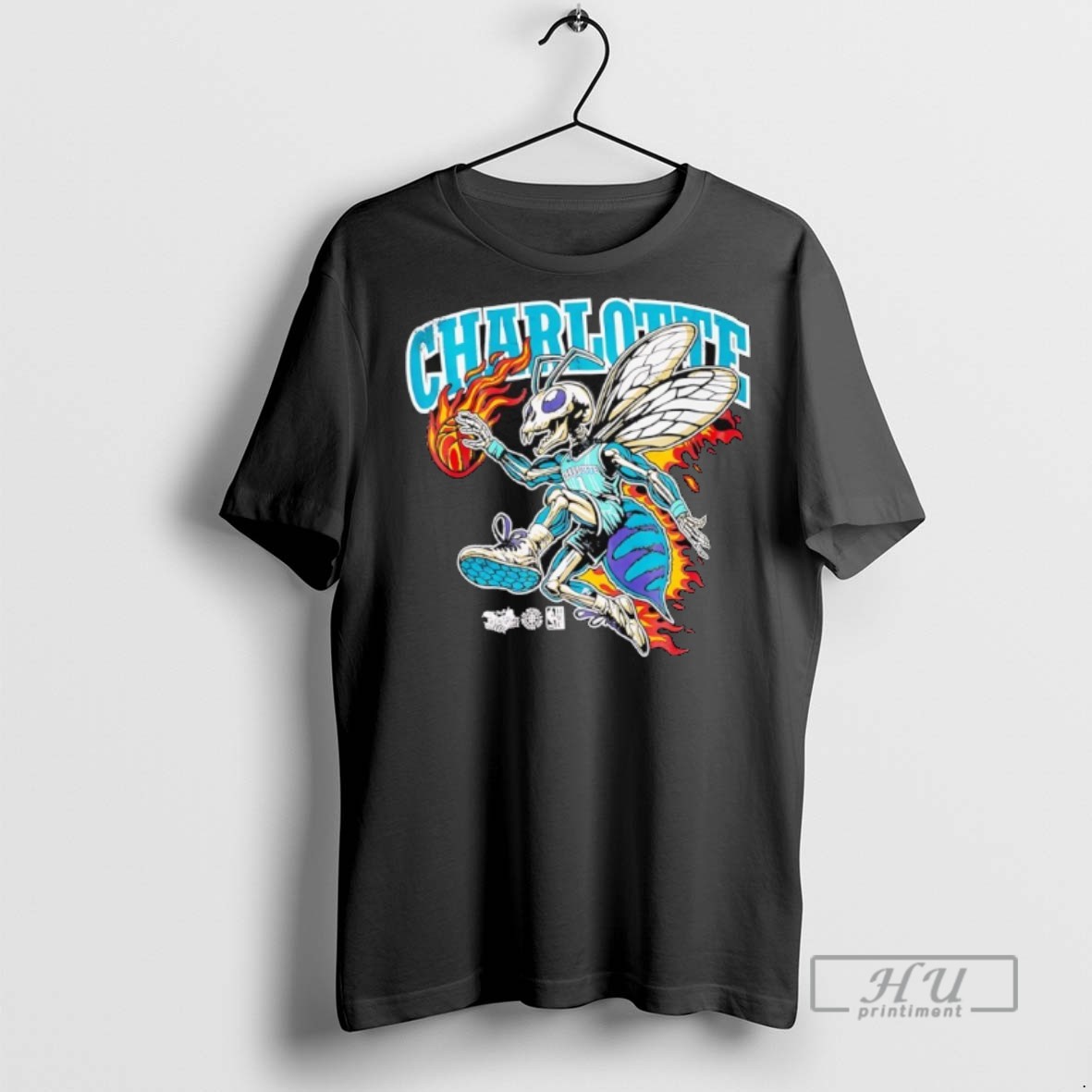 Limited Edition Charlotte Hornets On Fire Graphic Tee Shirt Sweatshirt Hoodies