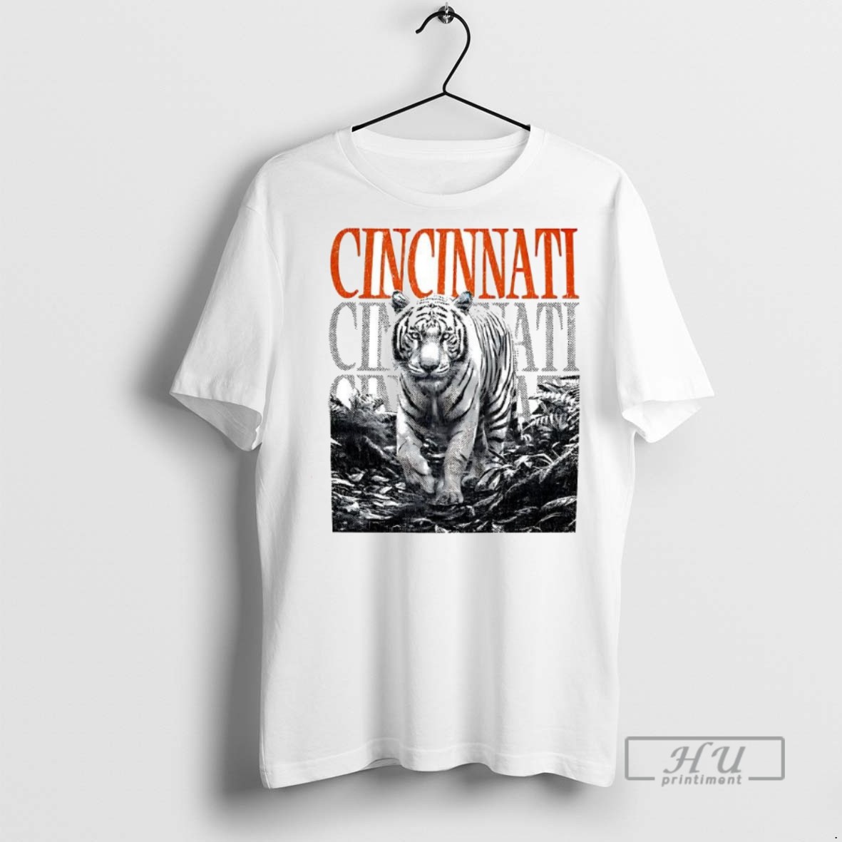 Limited Edition Cincinnati White Tiger Vintage Graphic Tee Shirt Sweatshirt Hoodies
