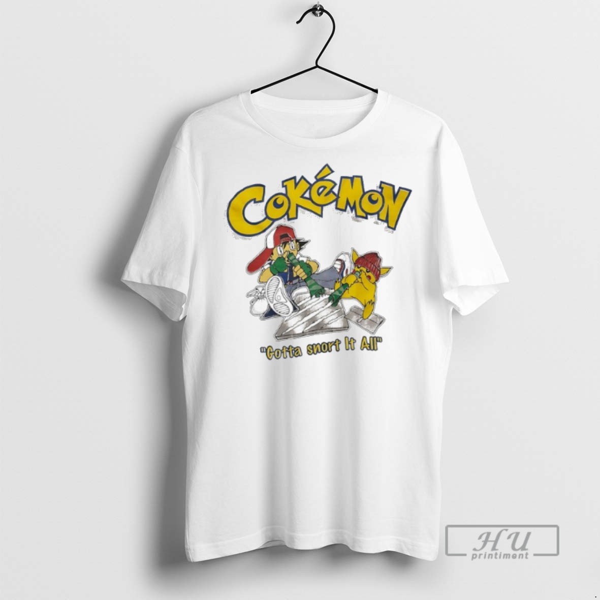 Limited Edition Cokemon Gotta Snort It All Graphic Tee Shirt Sweatshirt Hoodies