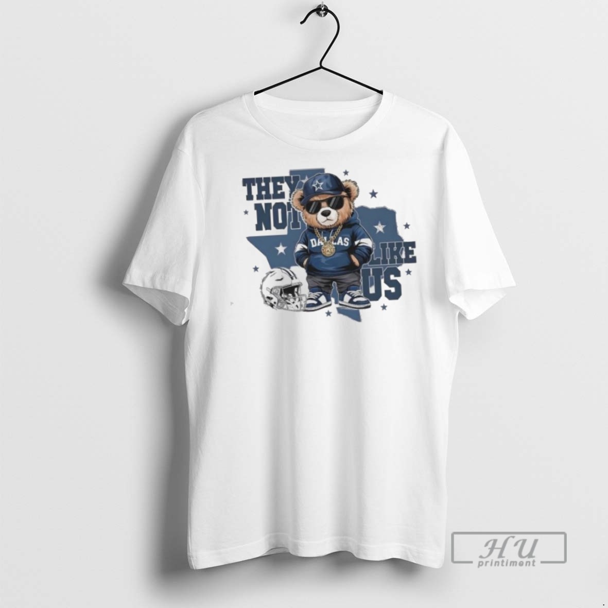 Limited Edition Dallas Cowboys Mascot Fan They Not Like Us Map Graphic Tee Shirt Sweatshirt Hoodies