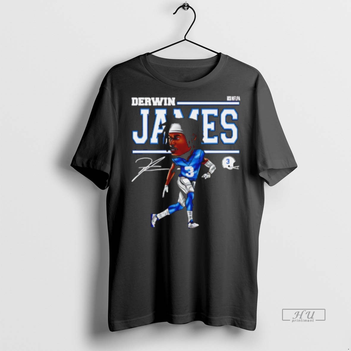 Limited Edition Derwin James Los Angeles Chargers Cartoon Signature Tee Shirt Sweater Hoodie