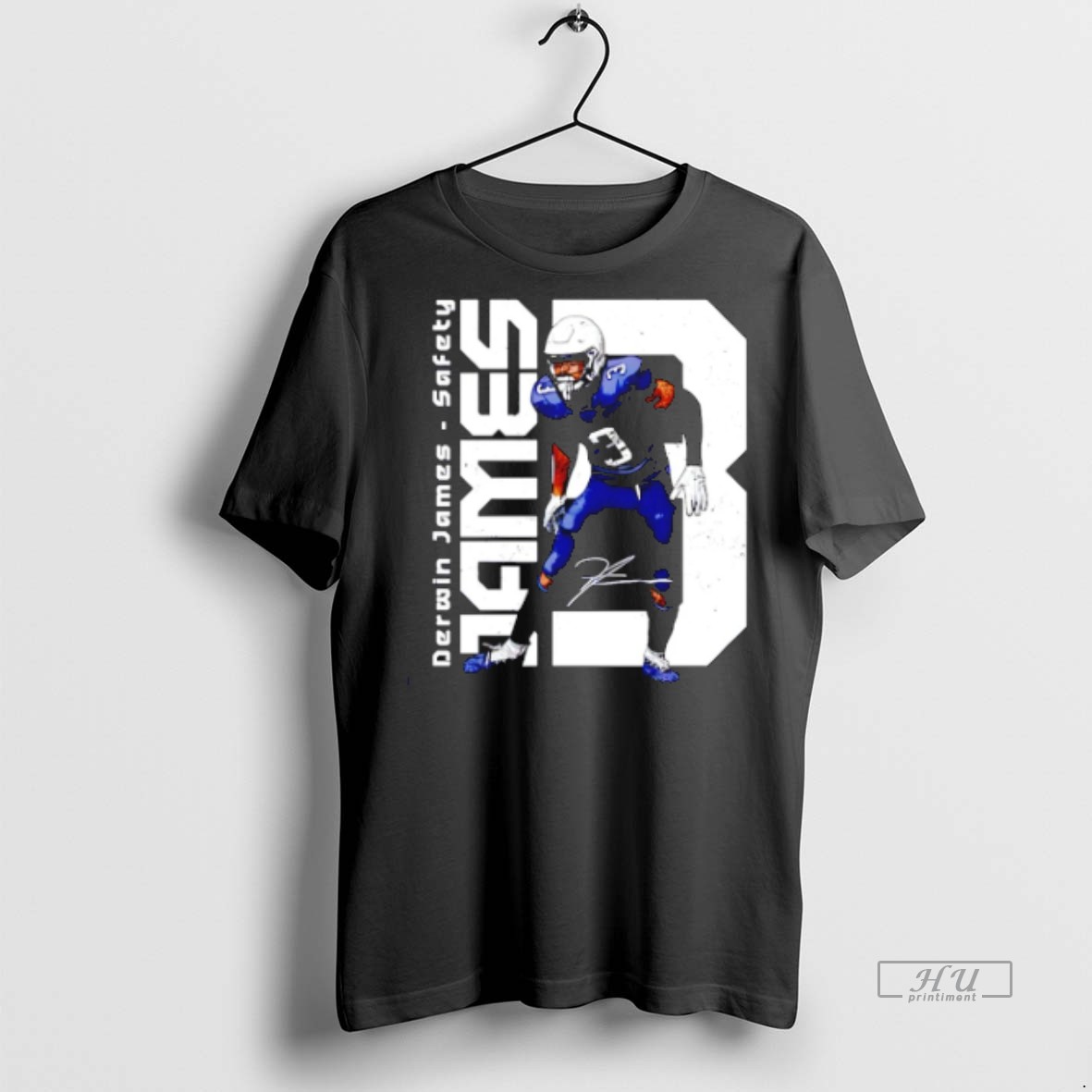Limited Edition Derwin James Los Angeles Chargers Stretch Signature Tee Shirt Sweater Hoodie