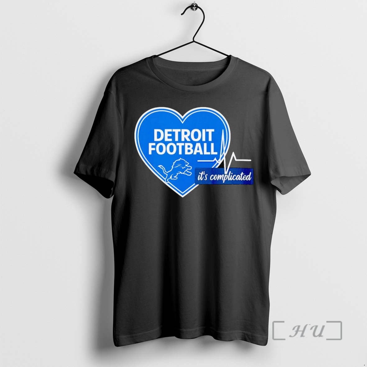 Limited Edition Detroit Football Its Complicated Heartbeat Tee Shirt Sweater Hoodie