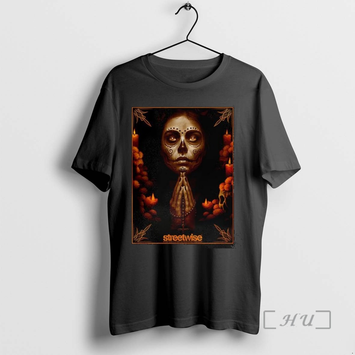 Limited Edition Dia De Los Muertos Calavera Catrina Style Marigold Flower Halloween Tee Shirt Sweater Hoodie