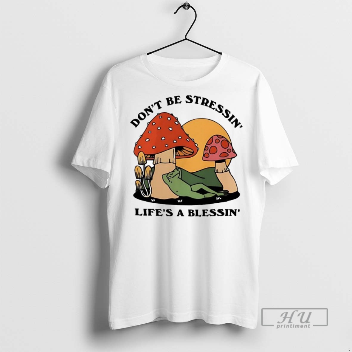 Limited Edition Frog Protest Resist Dont Be Stressin Lifes A Blessin Graphic Tee Shirt Sweatshirt Hoodies