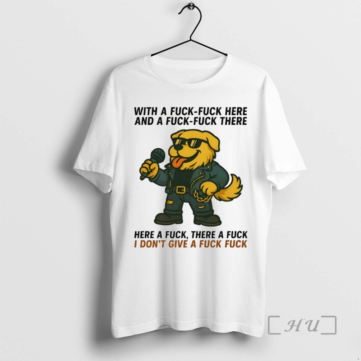 Limited Edition Golden Retriever With A Fuck Fuck Here And A Fuck Fuck There Tee Shirt Sweater Hoodie