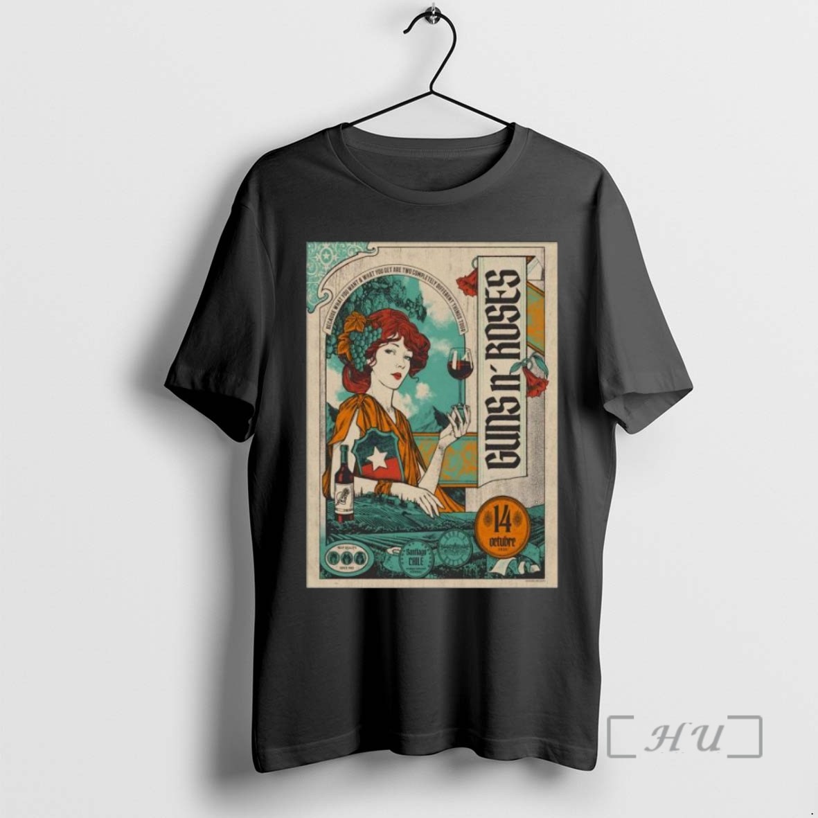 Limited Edition Guns N Roses Santiago Tour On October 14 2025 Long Sleve Tee Shirt Sweater Hoodie