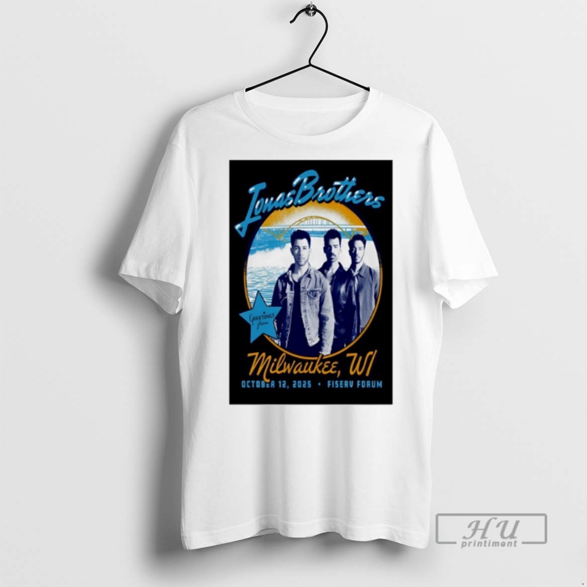 Limited Edition Jonas Brothers Oct 12 2025 Fiserv Forum Milwaukee Wi Graphic Tee Shirt Sweatshirt Hoodies
