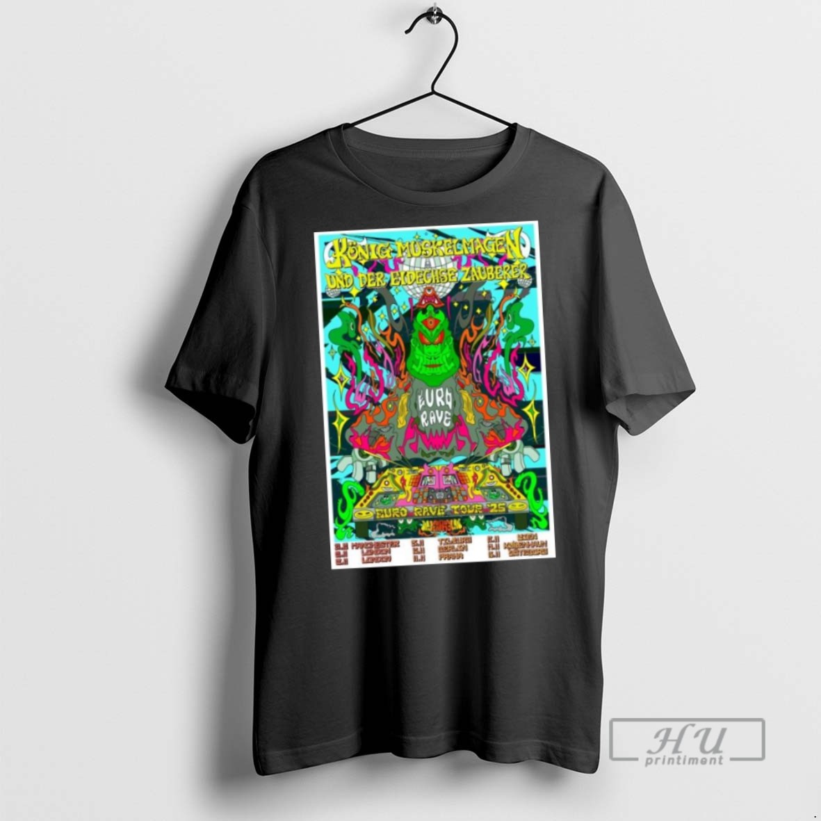 Limited Edition King Gizzard And Lizard Wizard Konig Muskelmagen Und Der Eidechse Zayberer Euro Rave Tour 2025 Long Sleve Graphic Tee Shirt Sweatshirt Hoodies