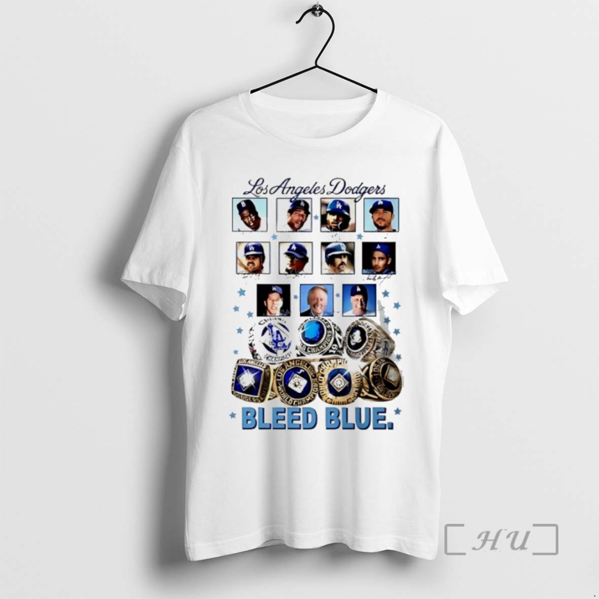 Limited Edition Los Angeles Dodgers Bleed Blue Rings Tee Shirt Sweater Hoodie